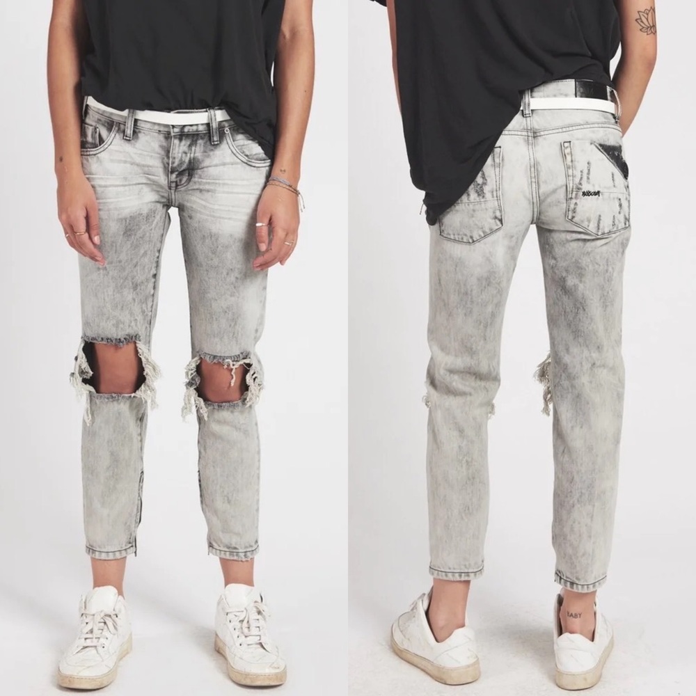NWOT One Teaspoon Harley Grey Freebird Skinny Jean